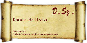 Dancz Szilvia névjegykártya
