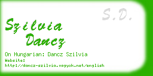 szilvia dancz business card